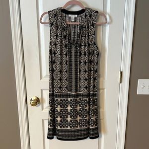 London Times Shift Dress Black/Sand Size 10
